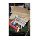 BOX OF VARIOUS VINTAGE POSTCARDS AND EPHEMERA