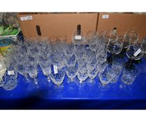 COLLECTION OF VARIOUS LATE 20TH CENTURY LEAD CRYSTAL DRINKING GLASSES