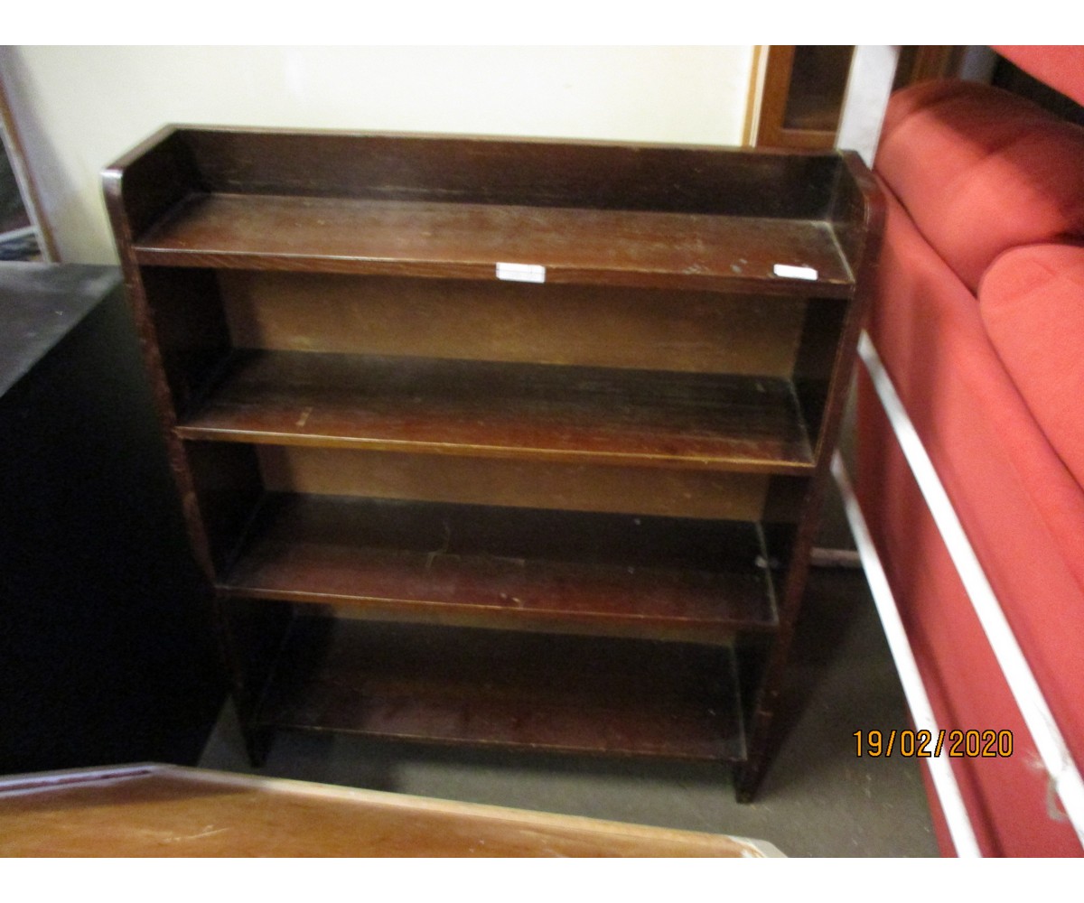 STAINED OAK BOOKCASE