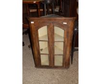 MAHOGANY GLAZED CORNER CUPBOARD