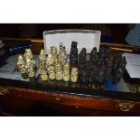 VARIOUS RESIN CHESS PIECES