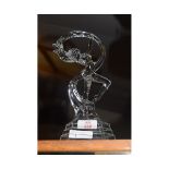 MODERN GLASS ATHLETE FIGURE