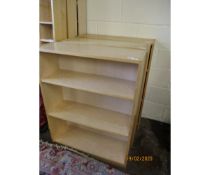 VERY MODERN PINE EFFECT BOOKCASES