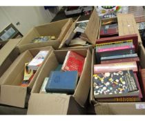 SIX BOXES OF MIXED BOOKS