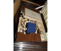 BOX OF COSTUME JEWELLERY