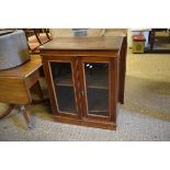 MAHOGANY GLAZED FRONT SIDE CABINET