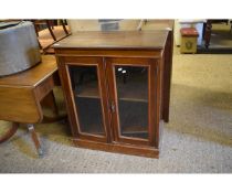 MAHOGANY GLAZED FRONT SIDE CABINET