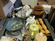 TWO BOXES OF MIXED CHINA WARES ETC