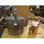 TWO VINTAGE COPPER WATERING CANS