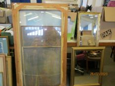 RECTANGULAR GILT FRAMED MIRROR, A GILT FRAMED MIRROR AND ONE OTHER (3)