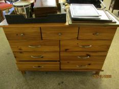 MODERN PINE SIDEBOARD WITH NINE DRAWERS