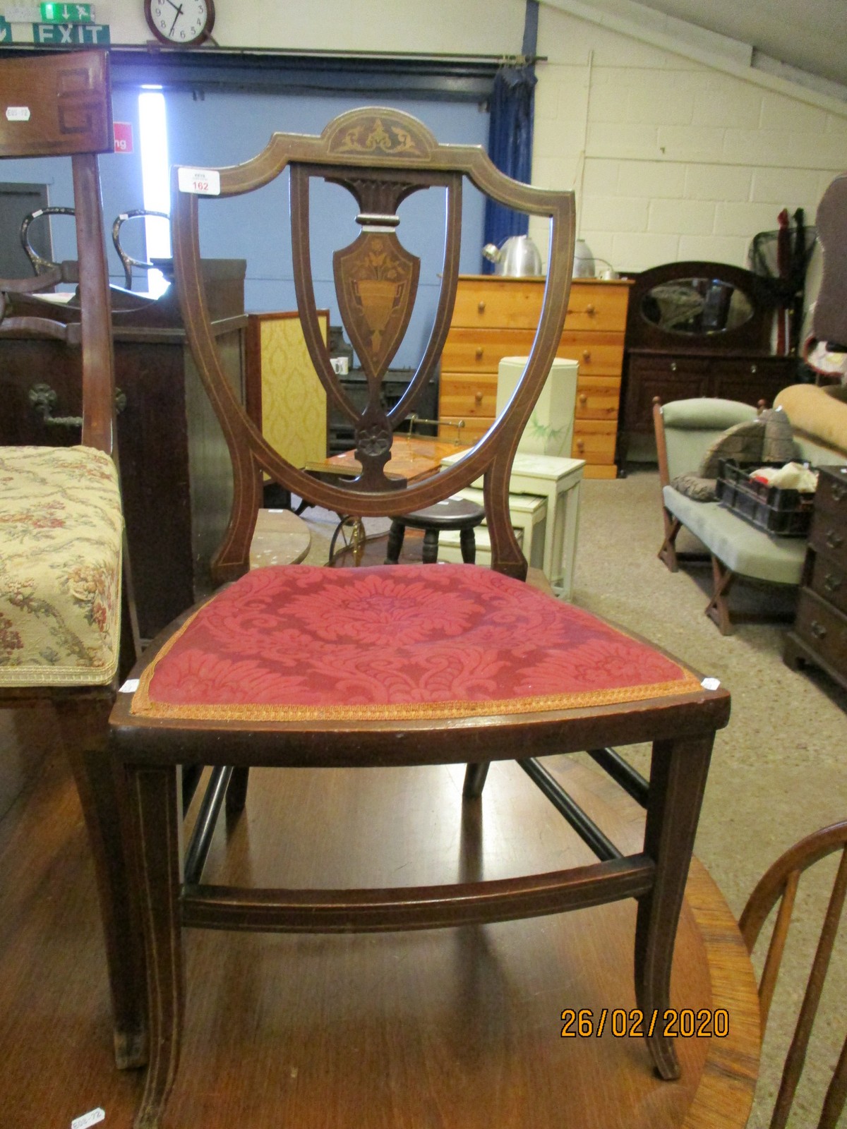 EDWARDIAN INLAID BEDROOM CHAIR