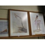 THREE PINE FRAMED LLUIS RIBAS POSTERS (3)