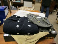 COLLECTION OF FIVE WWII SMALL PACKS, TOGETHER WITH NATIONAL FIRE SERVICE TUNIC AND SPARE BUTTONS