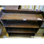 OAK FRAMED FOUR FIXED SHELF BOOKCASE