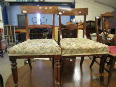 TWO 19TH CENTURY MAHOGANY DINING CHAIRS