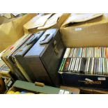 SIX BOXES OF MIXED CDS, VINYL RECORDS ETC