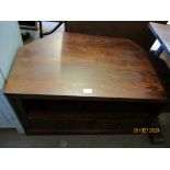 EASTERN HARDWOOD TV CABINET WITH OPEN SHELF AND TWO DRAWERS