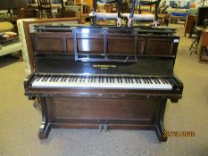 JOHN BROADWOOD & SONS MAHOGANY CASED UPRIGHT PIANO