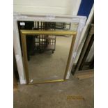 WHITE PAINTED WALL MIRROR WITH GILDED WALL MIRROR