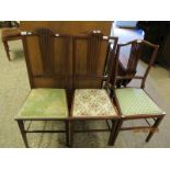 THREE VARIOUS LATE 19TH CENTURY BEDROOM CHAIRS