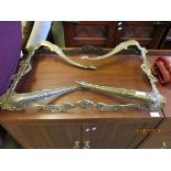 GOOD QUALITY CAST BRASS FOLDING TABLE (LACKING TOP)