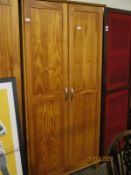 PINE FRAMED DOUBLE DOOR WARDROBE