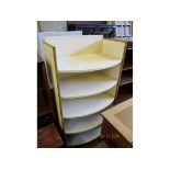 MELAMINE BOW FRONTED BOOKCASE