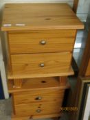 PAIR OF PINE TWO-DRAWER BEDSIDE CABINETS