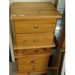 PAIR OF PINE TWO-DRAWER BEDSIDE CABINETS