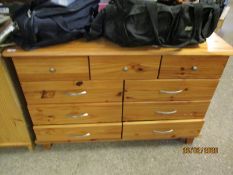 MODERN PINE SIDEBOARD WITH NINE DRAWERS (SIMILAR TO LOT 102)