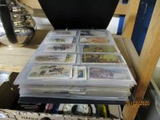 FOLDER OF VARIOUS CIGARETTE CARDS