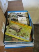 BOX OF MIXED BROOKE BOND TEA CARDS ETC