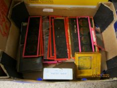 BOX OF VARIOUS MAGIC LANTERN SLIDES