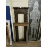 OAK PIER MIRROR FRAME AND A MAHOGANY FRAME AND A GILT PIER MIRROR FRAME (3)