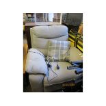 CHARCOAL UPHOLSTERED ELECTRICALLY OPERATED ARMCHAIR