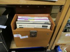 RECORD CASE CONTAINING VARIOUS JAZZ 45S