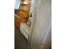 PLYWOOD FORMED SINGLE DOOR WARDROBE AND A MIRRORED TWO DRAWER DRESSING CHEST (2)