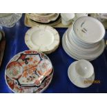 IMARI PLATES AND DISHES, DENBY GREEN WHEAT PART DINNER SERVICE ETC