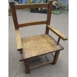 Oak child's chair circa early 20th century