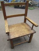 Oak child's chair circa early 20th century