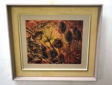 Cavendish Morton, ROI, RI (1911-2015) "Teasels and Seed-heads" watercolour, signed lower left