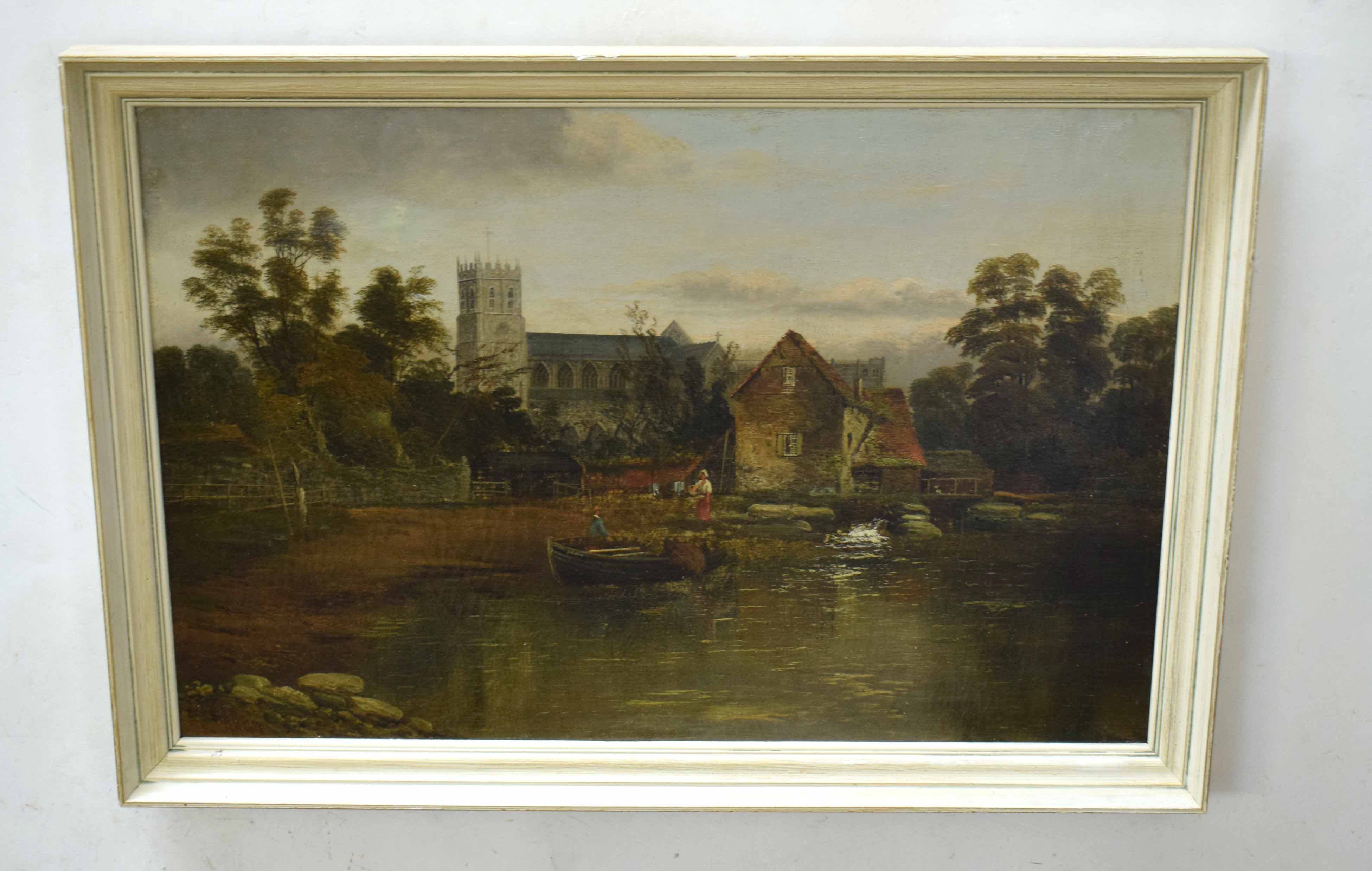 R Allan (19th century) River scenes pair of oils on canvas, both signed, 39 x 59cm (2)
