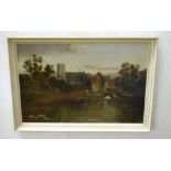 R Allan (19th century) River scenes pair of oils on canvas, both signed, 39 x 59cm (2)