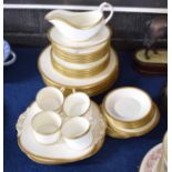 Group of Coalport Elite dinner wares including 8 dinner plates, soup bowls, cups, saucers and