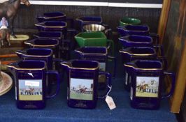 Horse racing interest group of limited edition pottery jugs, mainly produced by Seton Pottery for