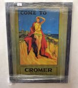 LNER Poster "Come to Cromer - where the poppies grow", 69 x 49cm