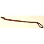 Vintage carved handled riding crop, 60cm long