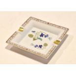 Limoges Haviland Imperatrice Eugenie ash tray decorated with a floral design to centre within a