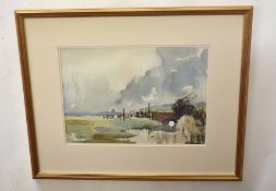 John Tookey (born 1947) "Towards Morston" watercolour, signed lower left, 24 x 34cm